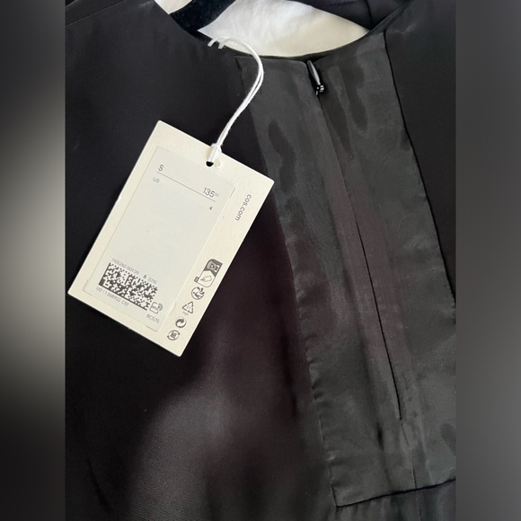 [COS] organza paneled long sleeve midi dress - Picture 4 of 7